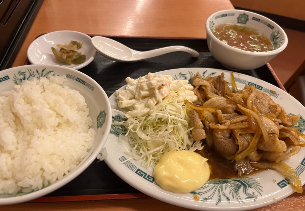 日高屋　吉祥寺店　豚生姜焼き