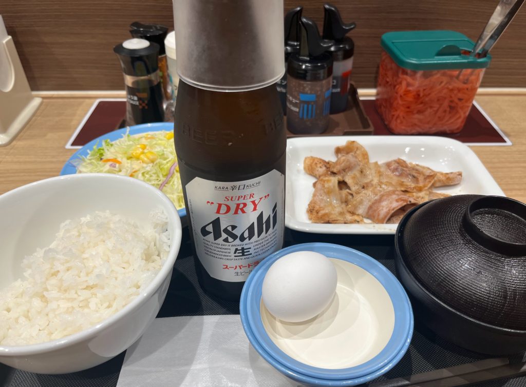 せんべろよりお得、松屋の牛丼セットビール