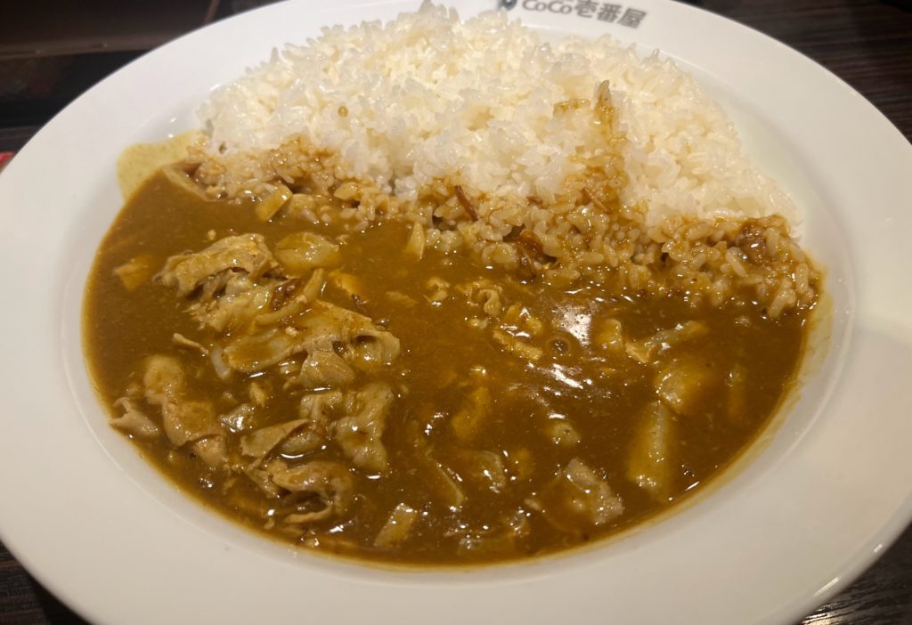 coco壱番屋の牛しゃぶカレー