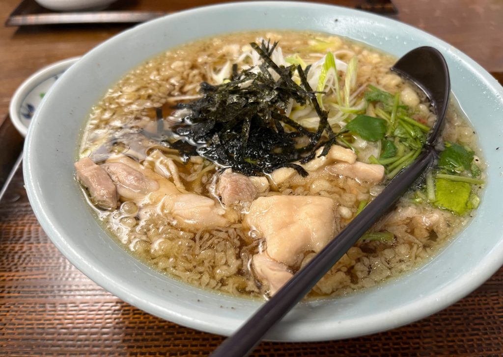 「鳥中華」　手打 水車生そば　天童